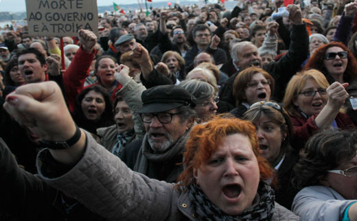 Portuguese protest austerity