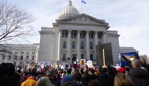 Angry Wisconsin workers occupy Capitol