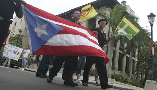 Santorum played the clown in Puerto Rico