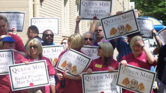 Sacramento protests “Queen Meg” with one of its own