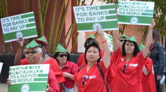 Nurses and lawmakers resume push for financial transactions tax