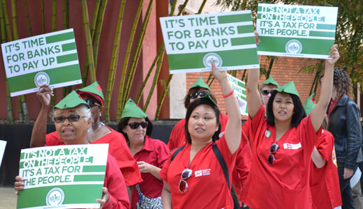 Nurses and lawmakers resume push for financial transactions tax