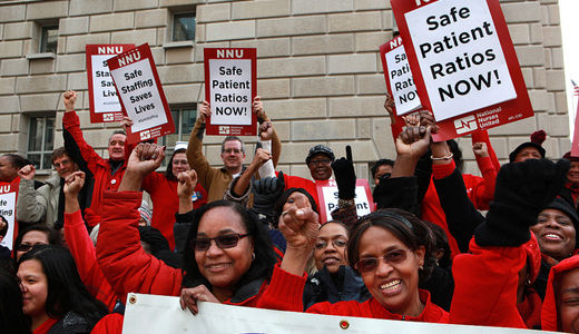 Nurses celebrate their day by protesting in Washington