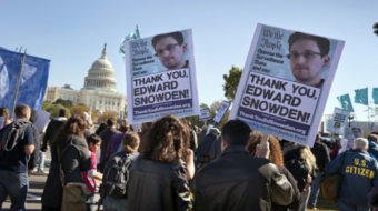 Thousands in Washington protest government spying