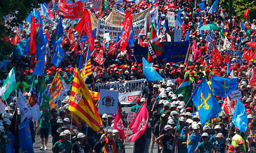 Spanish miners’ protest draws massive support