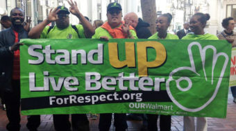 Striking Walmart workers’ caravan heads for firm’s headquarters, annual meeting