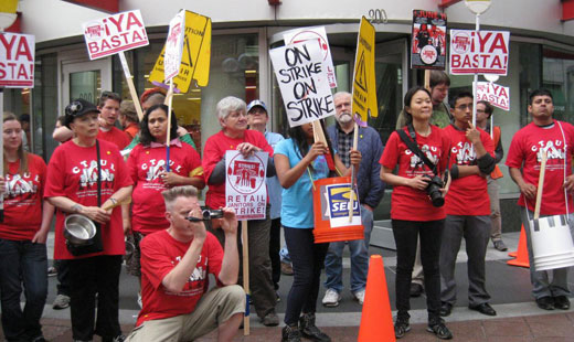 Target stores the target of two-day strike