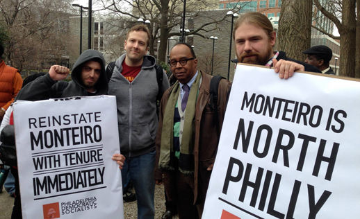 Students and community rally in support of Temple U. professor Anthony Monteiro