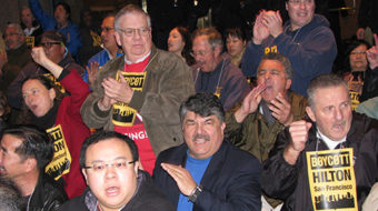 Hotel workers sit in, proclaim San Francisco Hilton boycott