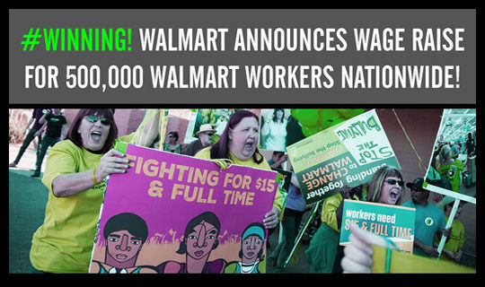 Walmart’s raise for workers “proof collective action works”