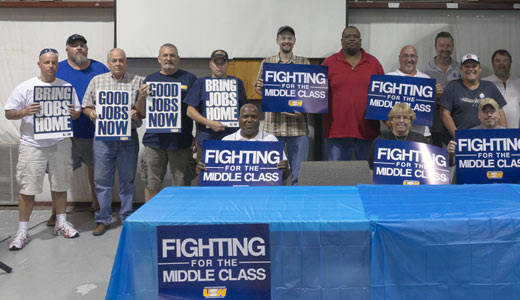 Steelworkers push for jobs plank in Dem platform