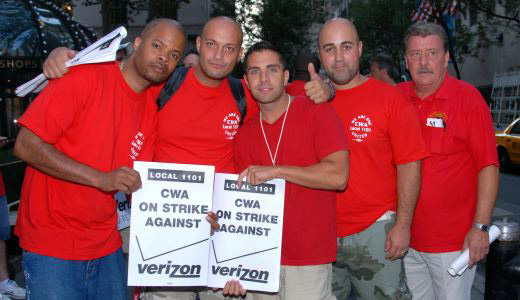 Workers remain solid one year into fight against Verizon
