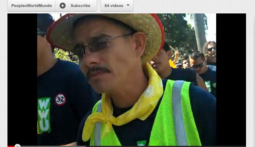 Out of dusty desert and shadows, LA Walmart warehouse workers march (video)