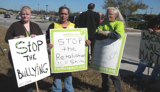 Co-workers support threatened Walmart worker