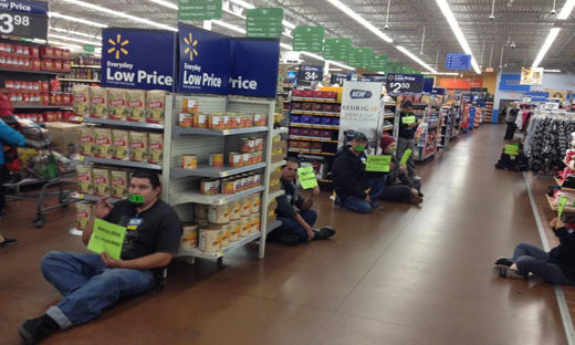 28 arrested so far in sit-down strikes at California Walmarts