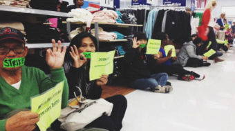 Walmart workers begin first in-store sitdown strike in company history