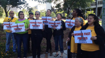 LA women on hunger strike for $15 at mayor’s door