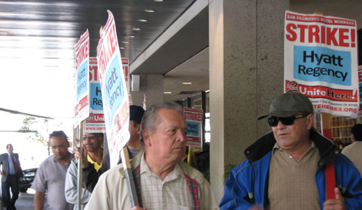 Hyatt workers protest in San Francisco