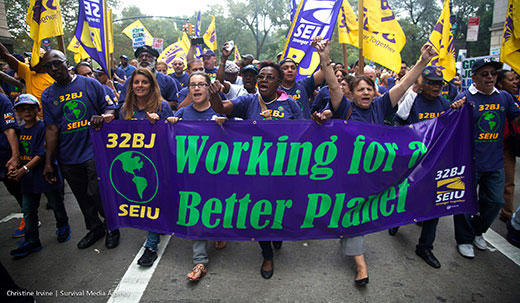 Labor played big part in massive climate march