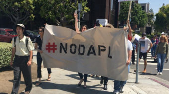 L.A. protest calls out security firm for involvement in attack on DAPL protesters