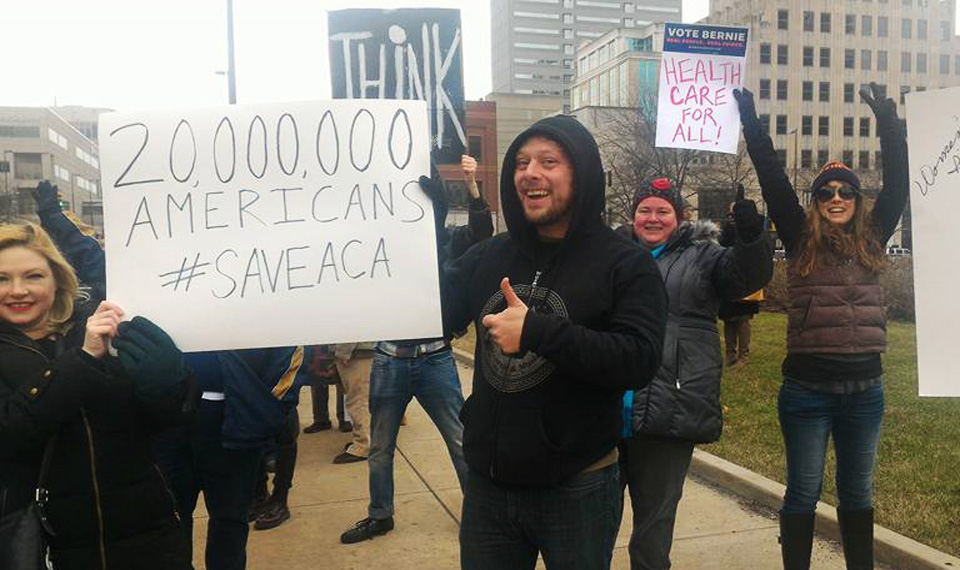 Hundreds rally at Indiana State House to defend healthcare