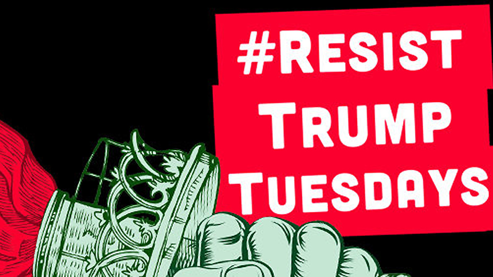 New York’s Resist Trump Tuesday demonstrators speak to wavering Dems too