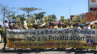 Puerto Rico teachers walk out to protest privatization