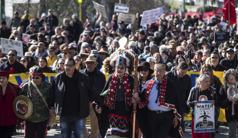 Thousands march against Canada oil pipeline expansion