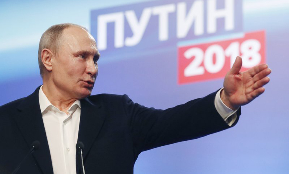 In Russia, Putin wins again; Communist candidate calls election “filthy”
