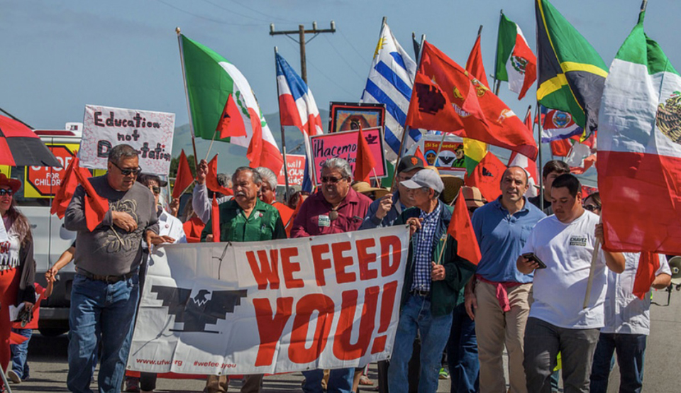 Salinas farm workers march to oppose immigration raids