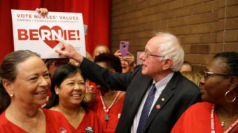 Nurses’ campaign for Medicare for All gets boost from Sanders