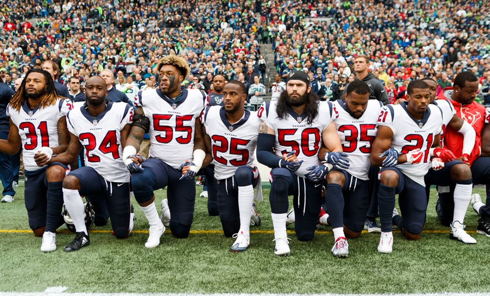NFL players’ union files grievance against Trump-inspired anthem policy