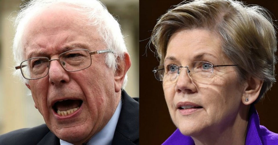 Sanders and Warren take aim at abuses by U.S. corporations