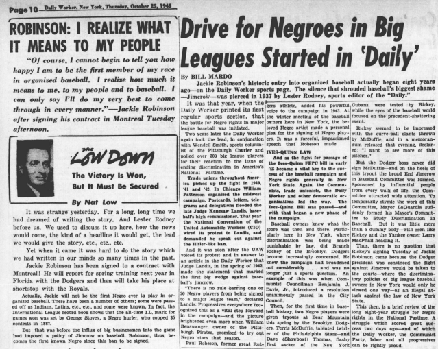 Jackie Robinson in 1945: Signing with the Dodgers – Society for