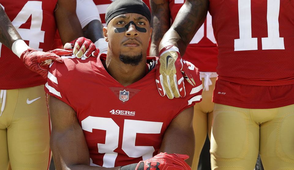 NFL player Eric Reid says fight against racial injustice won’t stop