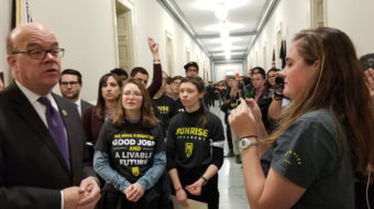 “Sunrise” youth in DC demand quick Dem action to save planet