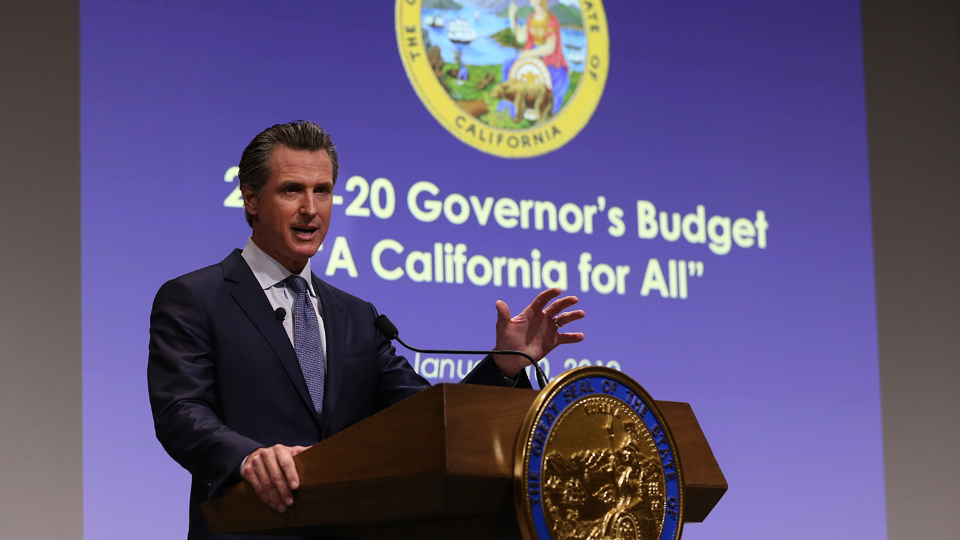 New California governor calls for housing, health care for all