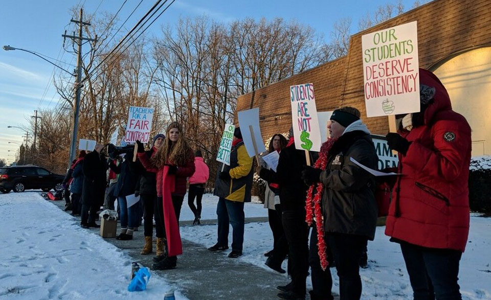 Union begins Ohio’s first charter school strike