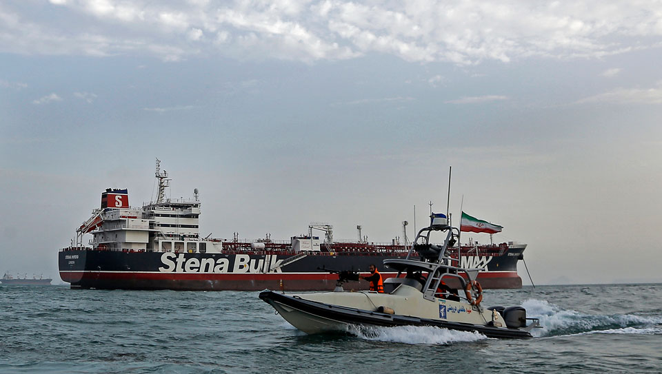 Iran says Britain acts at U.S. behest in ship seizure standoff