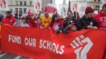 Chicago teachers, support staff strike