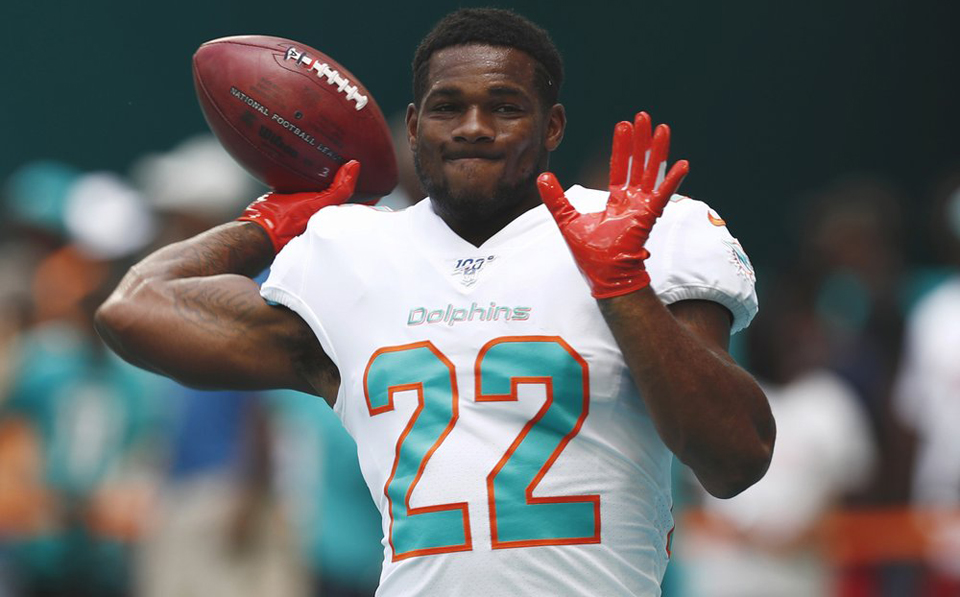 Miami Dolphins running back released from team following domestic violence arrest