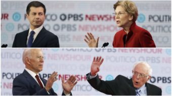 Sanders, Warren keep class central to debate; raise opponents’ reliance on billionaires