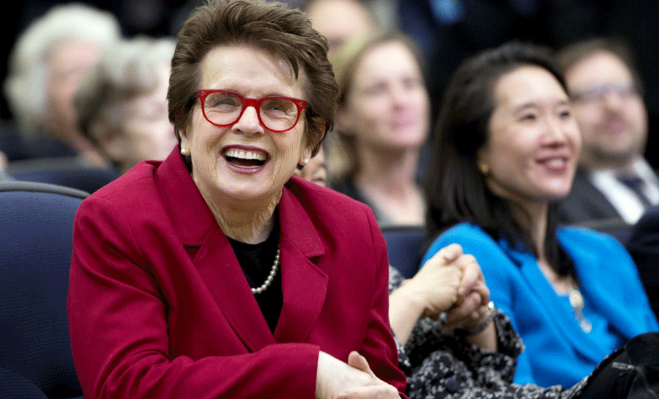 Billie Jean King supports men’s and women’s unity in tennis