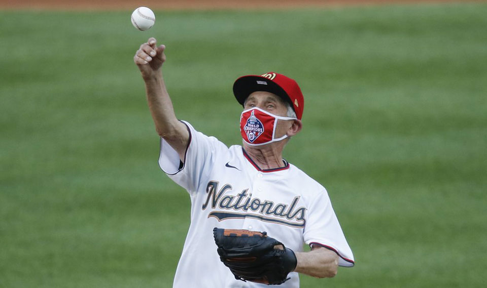 Welcome back baseball! Players kneel for Black Lives; Fauci tosses first pitch