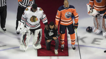 Black Lives Matter takes center ice in a historic moment for the NHL