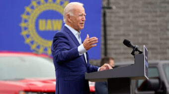 Biden tells UAW he plans clean energy factory future