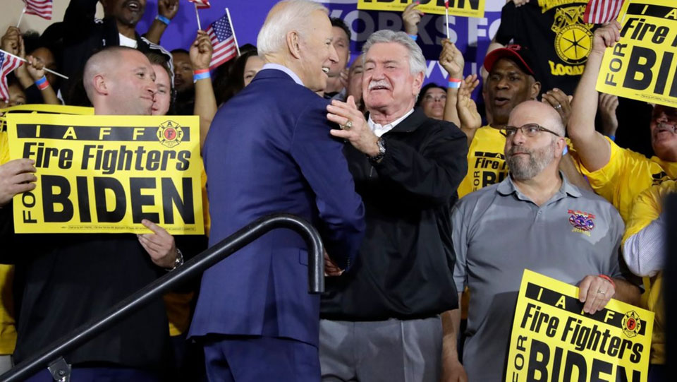 Biden renews collective bargaining pledge to Fire Fighters
