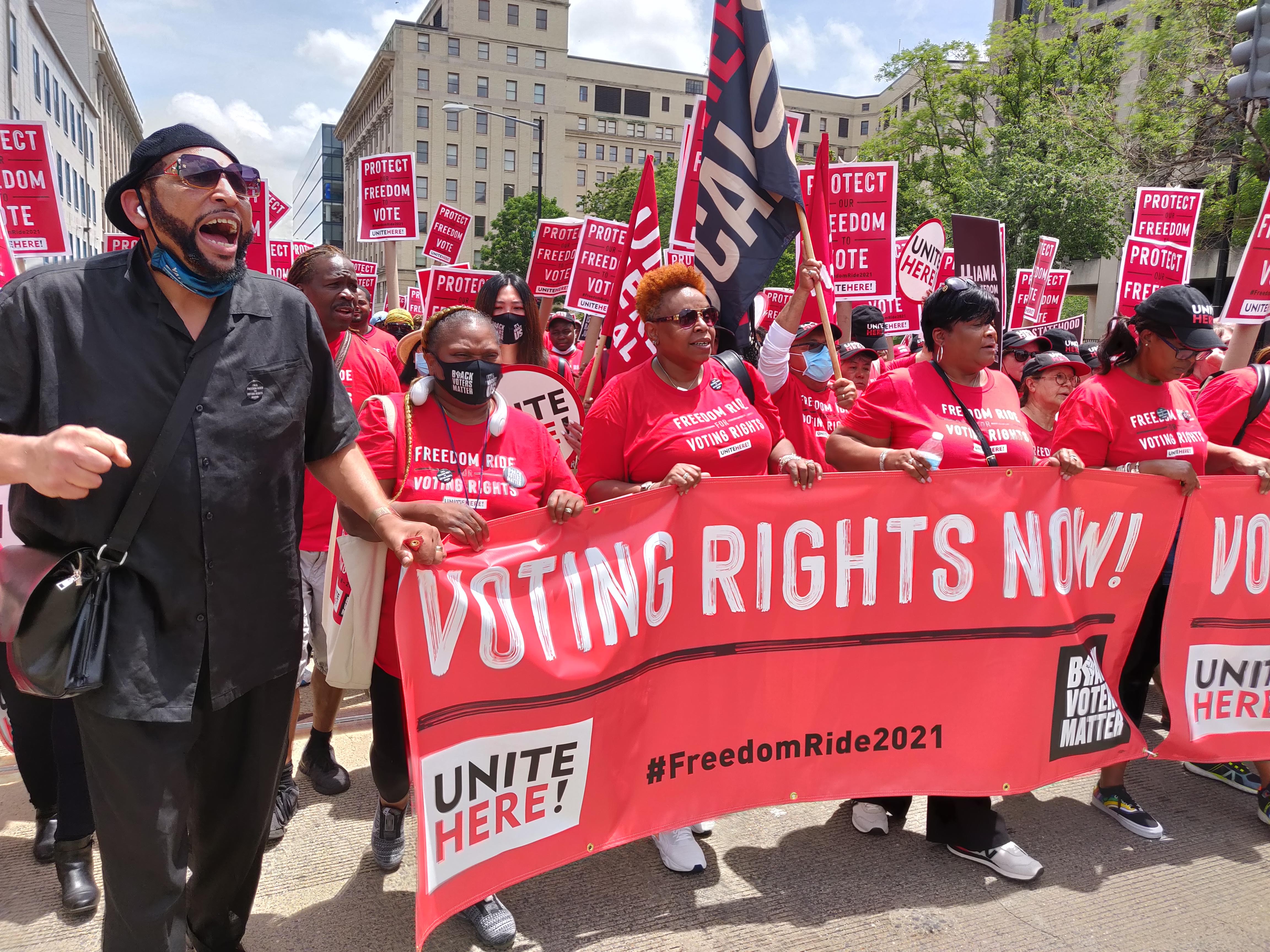 Mass D.C. rally speakers: Freedom Riders intensify voting rights drive