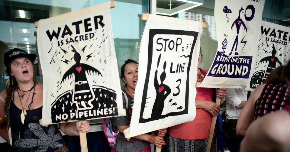 Activists protest as Enbridge accelerates pipeline construction