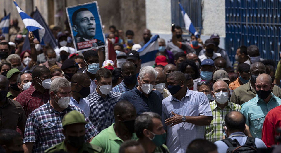 Cuban leader warns of U.S.-backed opportunists seeking to destabilize country